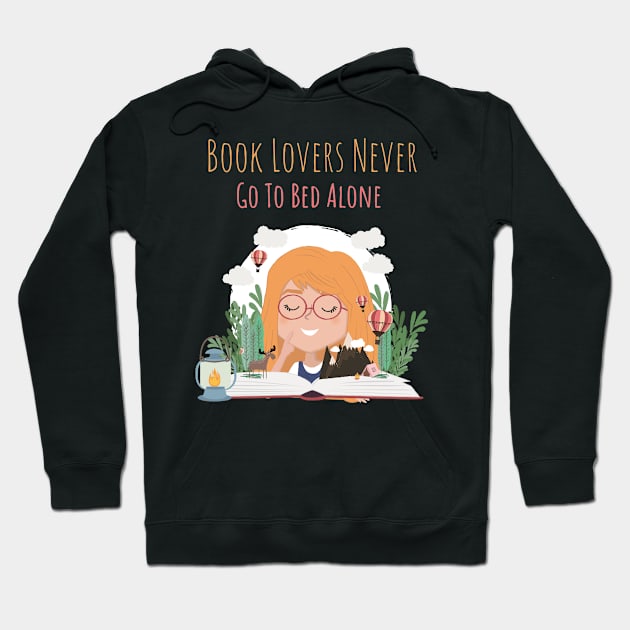 book lovers never go to bed alone Hoodie by Lin Watchorn 